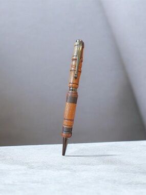 Wood-Tone Tactical Bolt-Action Pen - Walnut and Sapele (African Wood)